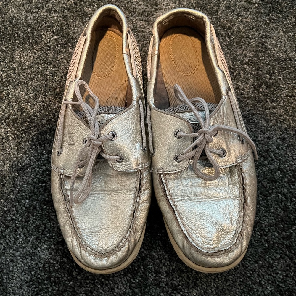 Sperry Top Sider Shoes Gold Metalic  Womens Size 11 M